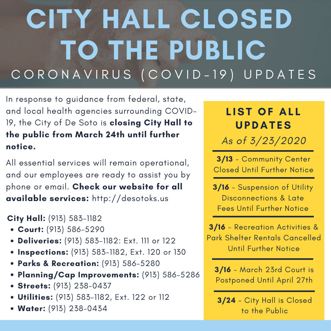 COVID-19 UPDATES - City Hall Closed-5