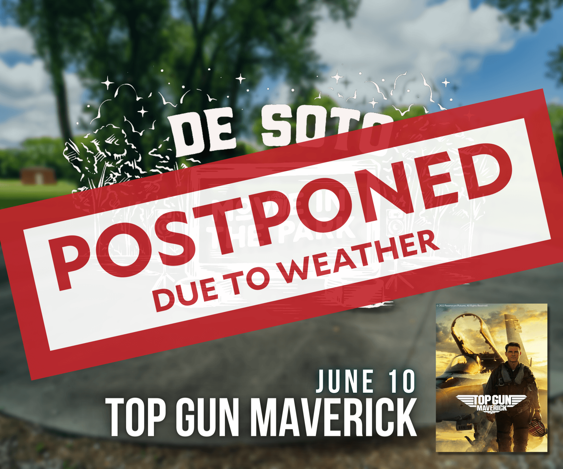 2023 Summer Movies Graphic postponed