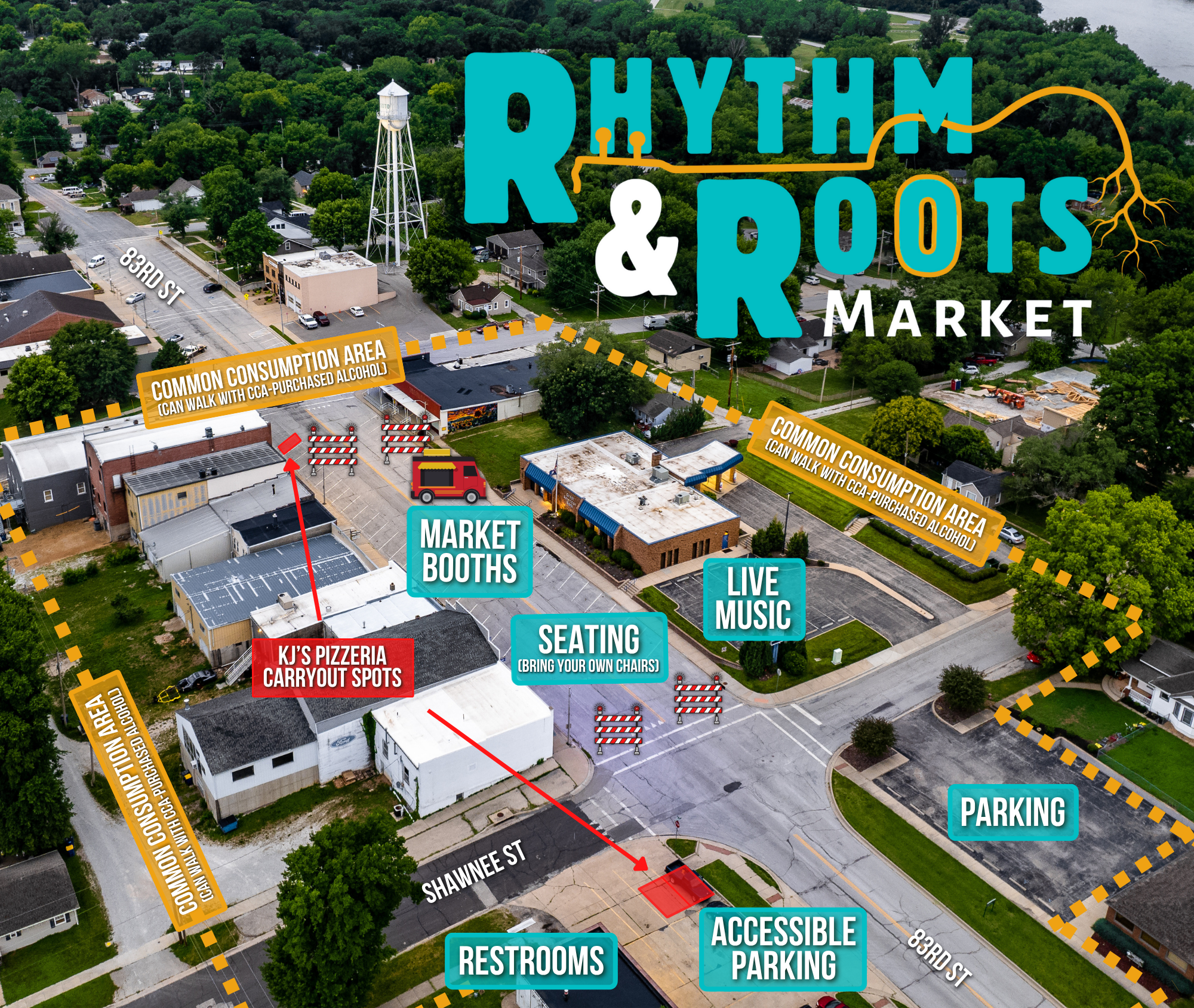 Rhythm and Roots - Downtown Layout