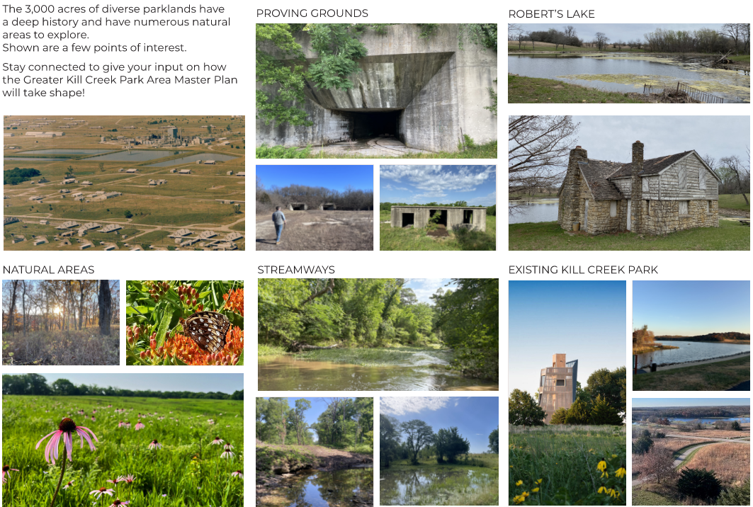 Overview of popular park features, including natural areas, streamways, and Robert’s Lake.