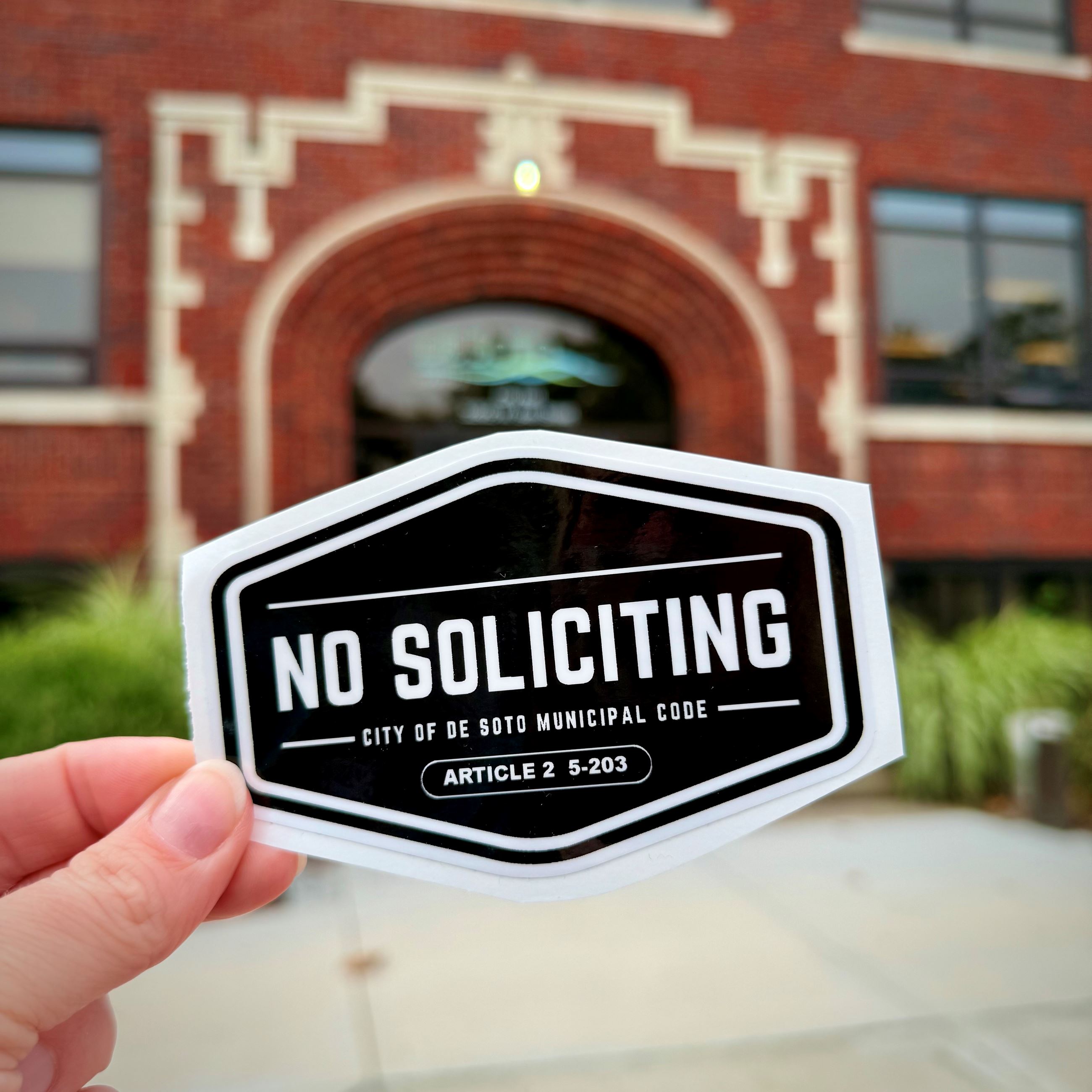 No Soliciting Sticker