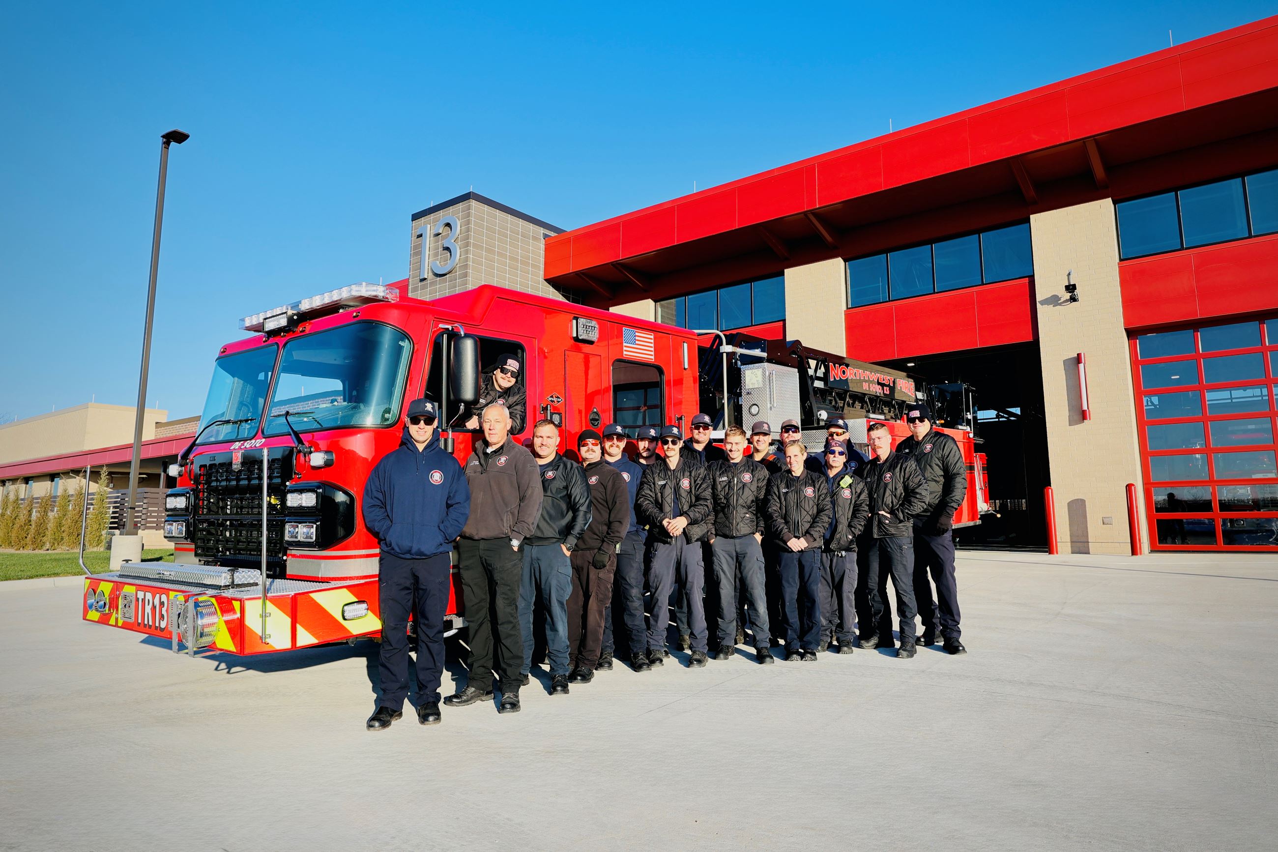 Fire Station 13, Fire Truck, and Staff