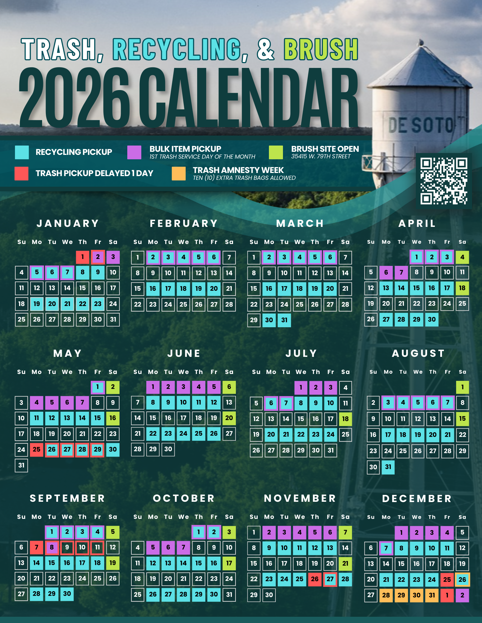 2026 Refuse Calendar